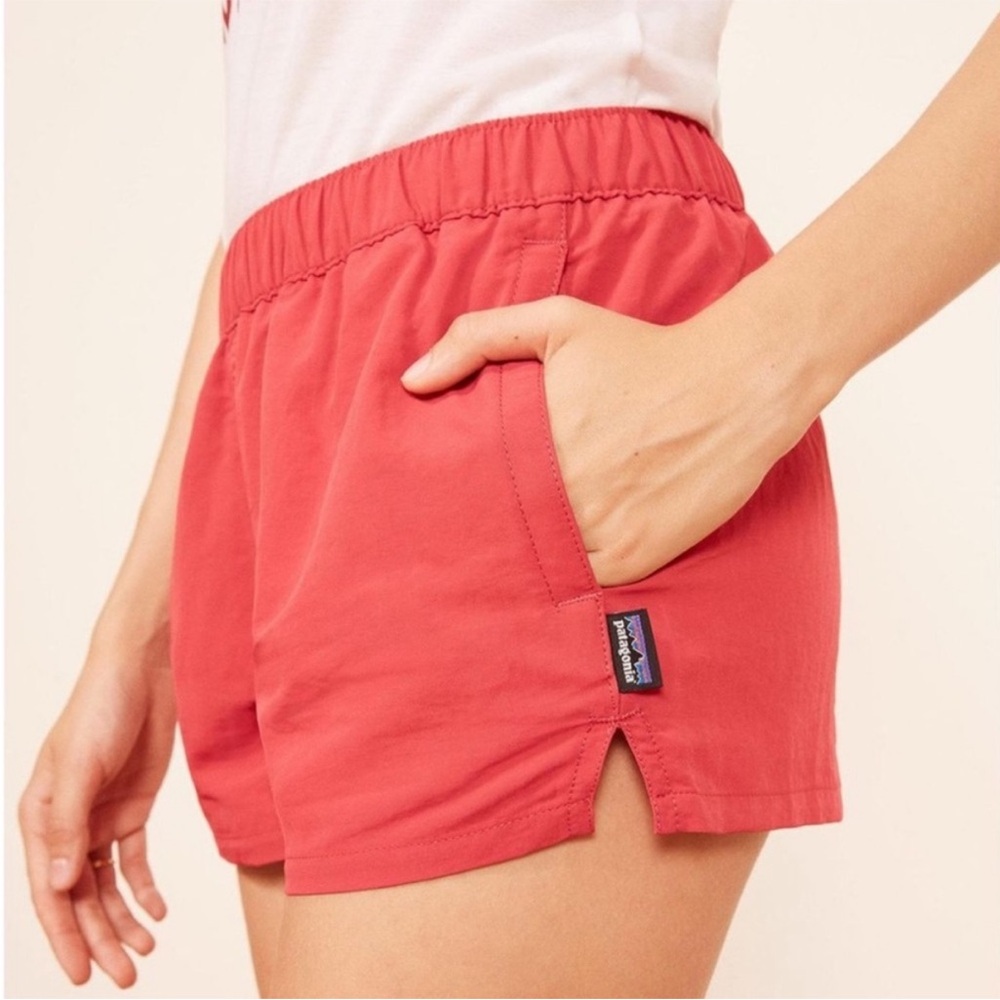 Patagonia Women's Athletic Barely Baggies Red Shorts Size L